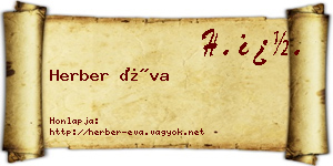 Herber Éva névjegykártya